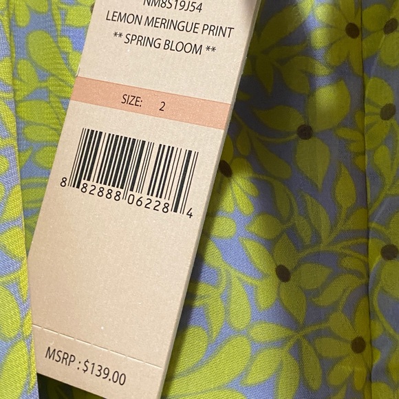 Nanette Lepore Lemon Meringue Spring Bloom asymmetrical ruffle print dress - Picture 12 of 12